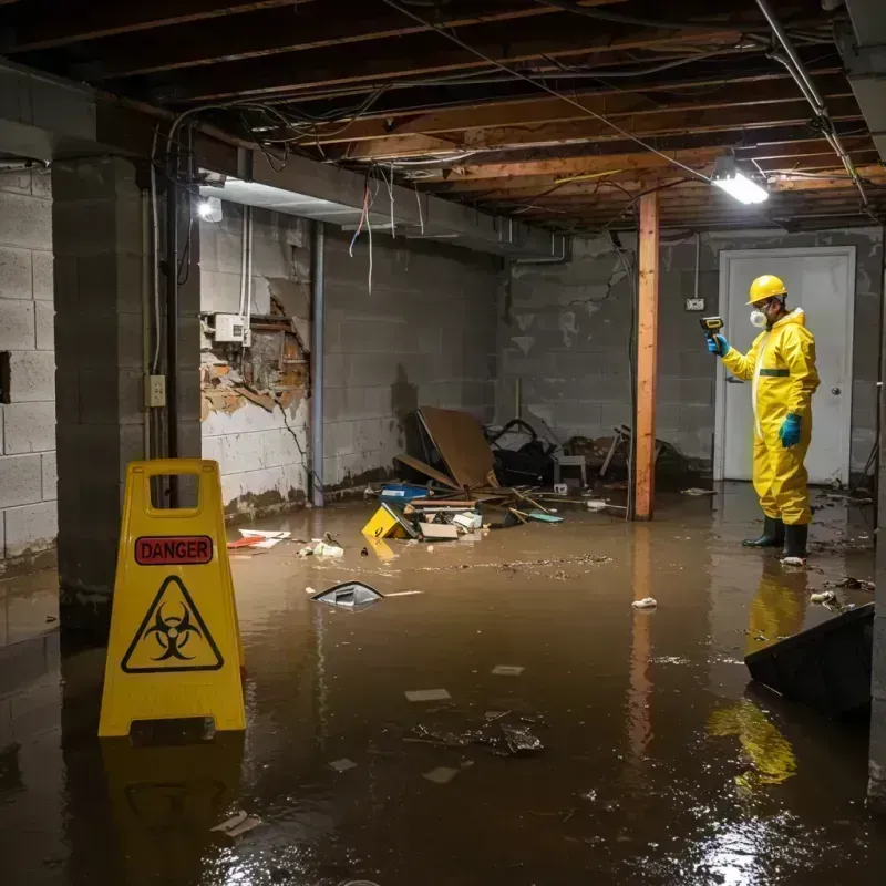 Flooded Basement Electrical Hazard in North Haven, CT Property